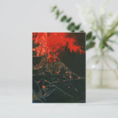 "Swamp Fire #3" Abstract Briefkaart ontwerp (Staand voorkant)