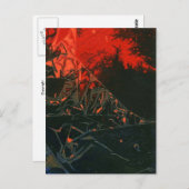 "Swamp Fire #3" Abstract Briefkaart ontwerp (Voorkant / Achterkant)