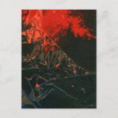 "Swamp Fire #3" Abstract Briefkaart ontwerp (Voorkant)