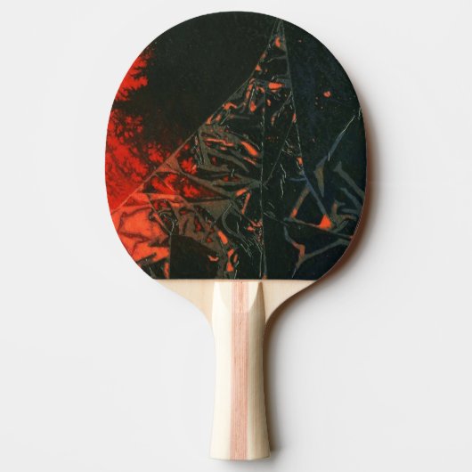 "Swamp Fire #3" Abstracte Ping Pong Paddle Tafeltennisbatje (Achterkant)