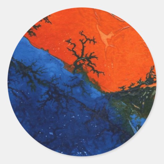 "Swamp Fire #4" Abstract design sticker (Voorkant)
