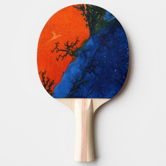 "Swamp Fire #4" Abstracte Ping Pong Paddle Tafeltennisbatje (Voorkant)