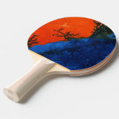 "Swamp Fire #4" Abstracte Ping Pong Paddle Tafeltennisbatje (Voorkant Gekanteld)