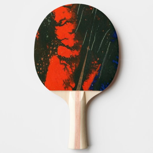 "Swamp Fire #4" Abstracte Ping Pong Paddle Tafeltennisbatje (Voorkant)