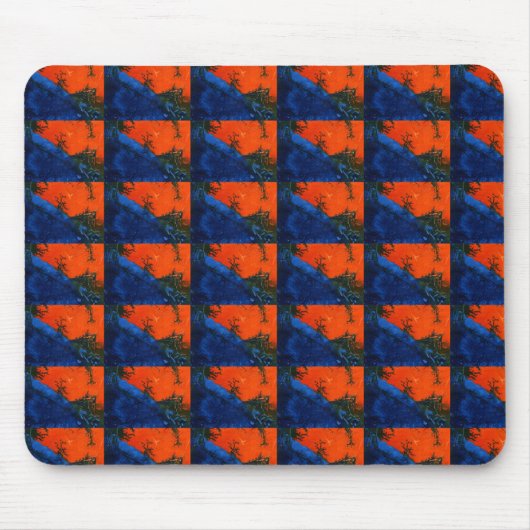 "Swamp Fire #4" Getuige Abstract Design Mousepad Muismat (Voorkant)