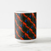 "Swamp Fire #5 Tiled" Abstract Design Mok (Center)