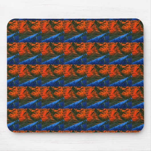 "Swamp Fire #6" Abstract design mousepad Muismat (Voorkant)