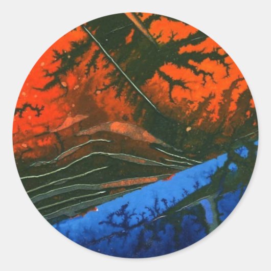 "Swamp Fire #6" Abstract design sticker (Voorkant)