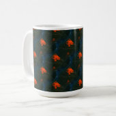 "Swamp Fire #7 Tiled" Abstract Design Mok (Voorkant links)