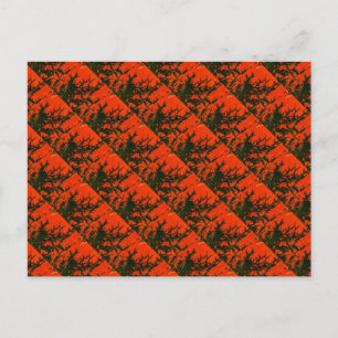 "Swamp Fire #8" Getankte Abstract Design Briefkaar Briefkaart