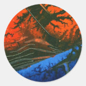 "Swamp Fire" Abstract design sticker (Voorkant)
