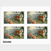 Swamp Forest Wildlife Tijger  Rechthoekige Sticker (Vel)