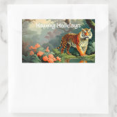 Swamp Forest Wildlife Tijger  Rechthoekige Sticker (Tas)