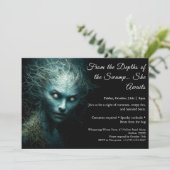 Swamp Hag Halloween Kostuum Party Uitnodiging (Staand voorkant)