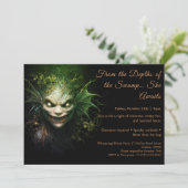 Swamp Hag Halloween Kostuum Party Uitnodiging (Staand voorkant)