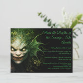 Swamp Hag Halloween Kostuum Party Uitnodiging (Staand voorkant)