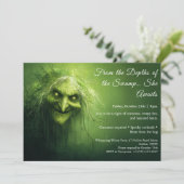 Swamp Hag Halloween Kostuum Party Uitnodiging (Staand voorkant)