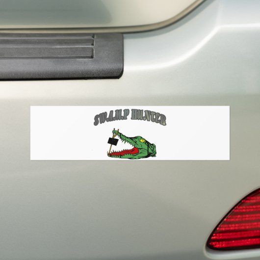 Swamp Hunter Gator Head Bumpersticker (Op auto)