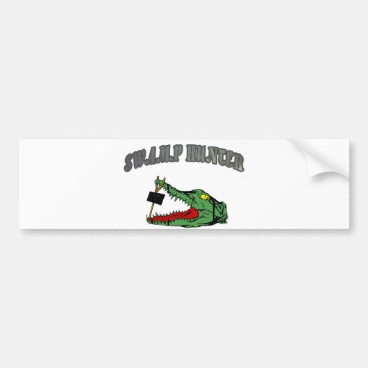 Swamp Hunter Gator Head Bumpersticker (Voorkant)