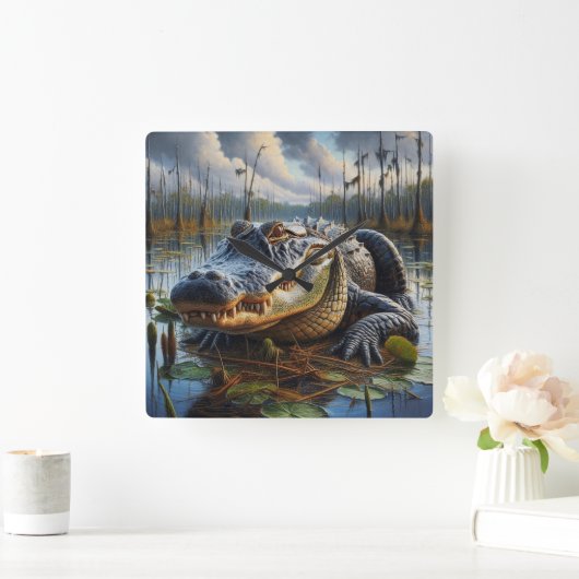Swamp King Gator wandklok (Huis)