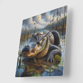 Swamp King Gator wandklok (Hoek)