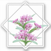 Swamp Milkweed Asclepias Incarnata Roze Bloem Sticker (Voorkant)