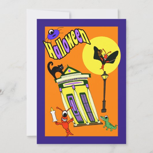 Swamp Monster Cajun Halloween Kaart (Voorkant)