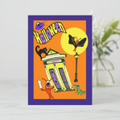 Swamp Monster Cajun Halloween Kaart (Staand voorkant)