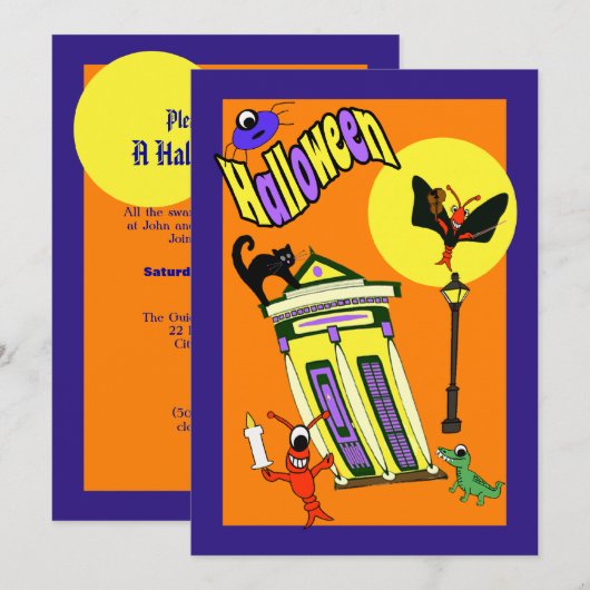 Swamp Monster Cajun Halloween Kaart (Voorkant / Achterkant)