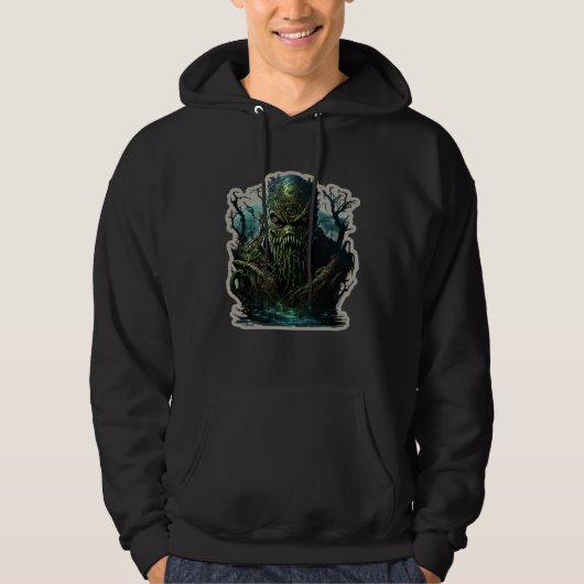 Swamp Monster Horror Nightmare Scary Terrifying Ha Hoodie (Voorkant)