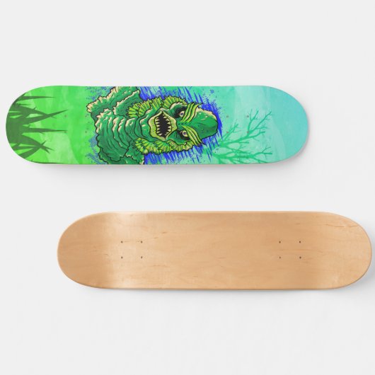 Swamp Monster Scary Fun Persoonlijk Skateboard (Horizontaal)