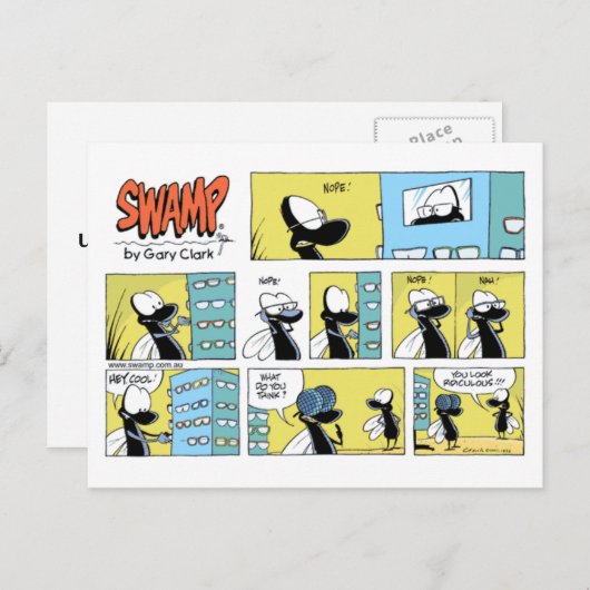 Swamp Optometry Check-Up Card Briefkaart (Voorkant / Achterkant)