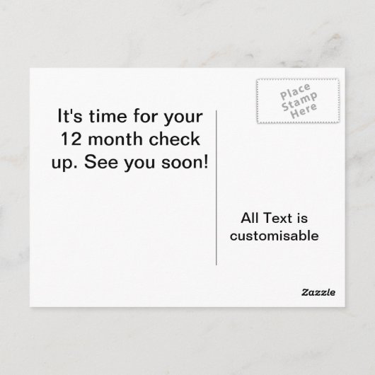 Swamp Optometry Check-Up Card Briefkaart (Achterkant)