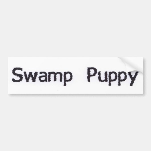 Swamp Puppy Bumpersticker (Voorkant)