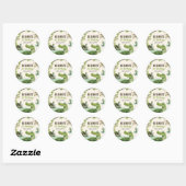 Swamp Reptile 1e verjaardagsfeest Ronde Sticker (Vel)