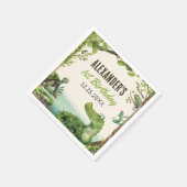 Swamp Reptile 1e verjaardagsfeest Servet (Hoek)