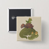Swamp Squad Vierkante Button 5,1 Cm (Voorkant /achterkant)