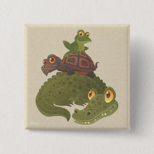Swamp Squad Vierkante Button 5,1 Cm