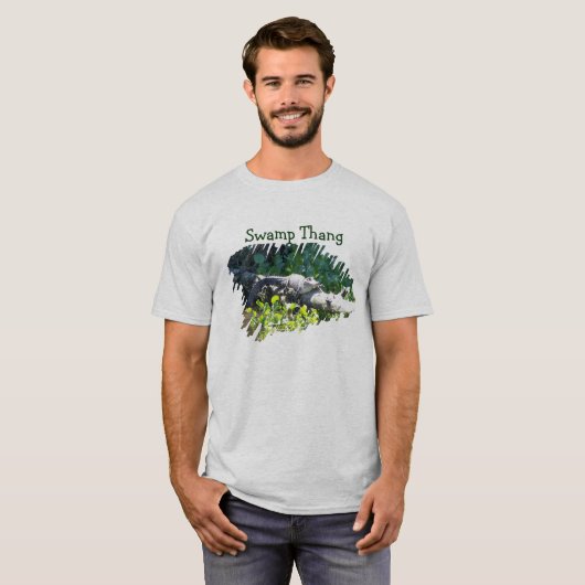 Swamp Thang Louisiana Alligator Hunter Shirt (Voorkant volledig)