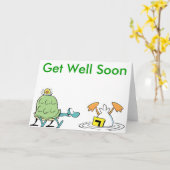 Swamp Turtle Cartoon wordt snel beter Kaart (Gele Bloem)