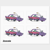 Swamp Turtle Fast Lane Rechthoekige Sticker (Vel)