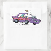 Swamp Turtle Fast Lane Rechthoekige Sticker (Tas)