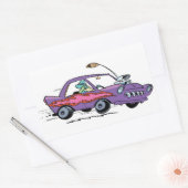 Swamp Turtle Fast Lane Rechthoekige Sticker (Envelop)