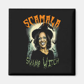 Swamp Witch Funny Anti Kamala Harris 2024 Hallowee Magneet (Voorkant)