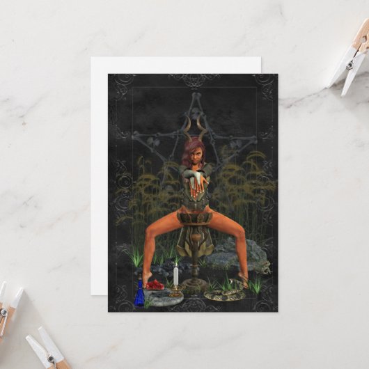 Swamp Witch Hoodoo Dark Magick Kaart (Voorkant / Achterkant in situ)