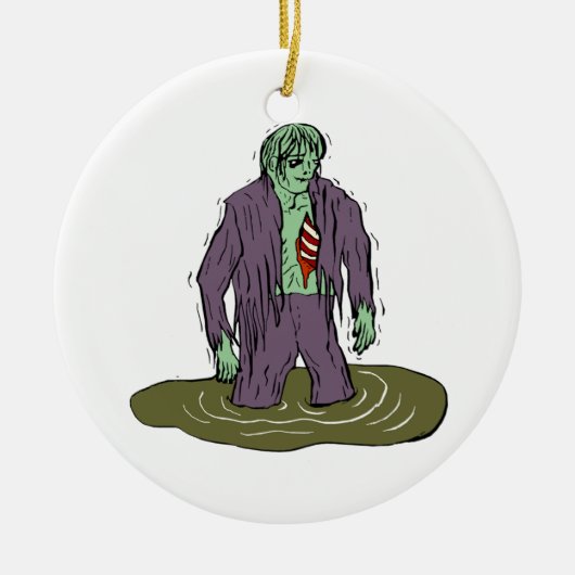 Swamp Zombie Keramisch Ornament (Voorkant)