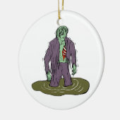 Swamp Zombie Keramisch Ornament (Links)