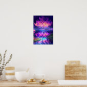 Swamp's Enchantment, Boom Verlicht in het Paarse Poster (Keuken)