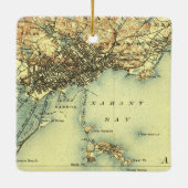 Swampscott MA  Map Keramisch Ornament (Achterkant)