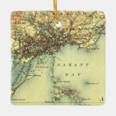 Swampscott MA Map Keramisch Ornament (Voorkant)